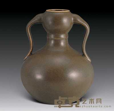 清 茶叶末葫芦瓶 高21cm